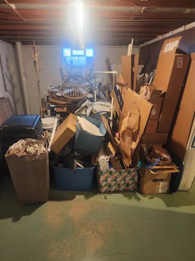 Roll-off dumpster container at job site for 4 Yard Dumpster Rental in Northglenn